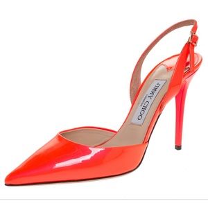 Jimmy Choo neon orange heels